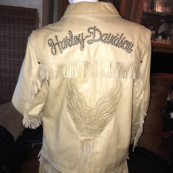 Harley Davidson BUCKSKIN LEATHER LINED IN SATIN😮 - Picture 4 of 8
